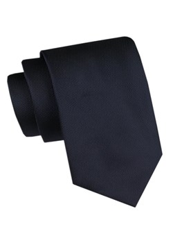 Klasyczny, Szeroki Krawat Męski CHATTIER - Granat, Jednokolorowy KRCH1392 ze sklepu JegoSzafa.pl w kategorii Krawaty - zdjęcie 173820096