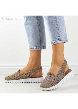 Plecione sandały, buty damskie T.Sokolski 806 Nut ze sklepu suzana.pl w kategorii Półbuty damskie - zdjęcie 173820216
