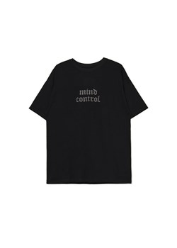 Cropp - Czarny T-shirt z nadrukiem UNISEX - czarny ze sklepu Cropp w kategorii T-shirty męskie - zdjęcie 173821069