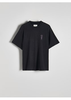 Reserved - T-shirt oversize z nadrukiem - czarny ze sklepu Reserved w kategorii T-shirty męskie - zdjęcie 173821508