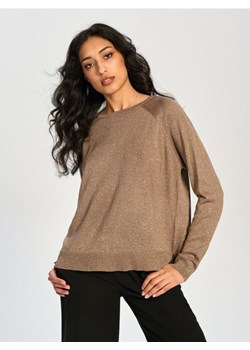 Sinsay - Sweter z metalizowaną nitką - brązowy ze sklepu Sinsay w kategorii Swetry damskie - zdjęcie 173822186