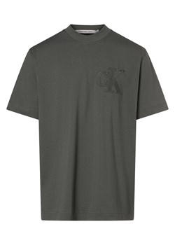 Calvin Klein Jeans Koszulka męska Mężczyźni Bawełna antracytowy jednolity ze sklepu vangraaf w kategorii T-shirty męskie - zdjęcie 173822389