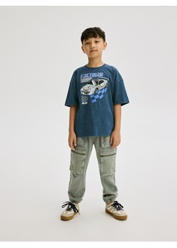 Reserved - T-shirt oversize - granatowy ze sklepu Reserved w kategorii T-shirty chłopięce - zdjęcie 173822577