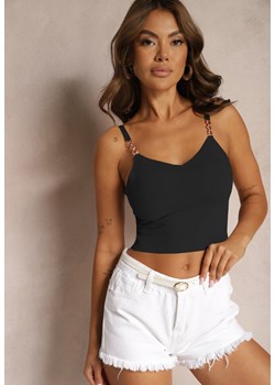 Czarny Top Nansailah ze sklepu Renee odzież w kategorii Bluzki damskie - zdjęcie 173823927