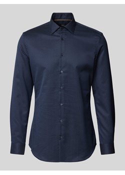 Koszula biznesowa o kroju super slim fit z tkaniny two-ply z kołnierzykiem typu kent ze sklepu Peek&Cloppenburg  w kategorii Koszule męskie - zdjęcie 173824528