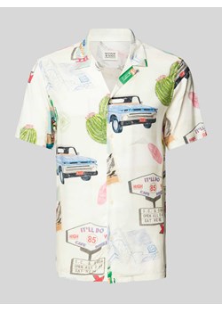 Koszula casualowa o kroju regular fit z kołnierzem z połami ze sklepu Peek&Cloppenburg  w kategorii Koszule męskie - zdjęcie 173824549