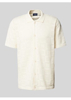 Koszula casualowa o kroju regular fit z haftem angielskim ze sklepu Peek&Cloppenburg  w kategorii Koszule męskie - zdjęcie 173824638