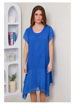 Rodier Lin Lniana sukienka w kolorze niebieskim ze sklepu Limango Polska w kategorii Sukienki - zdjęcie 173825087