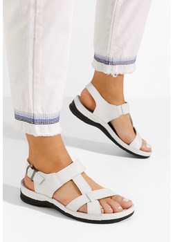 Białe sandały damskie skórzane Zinna ze sklepu Zapatos w kategorii Sandały damskie - zdjęcie 173825928
