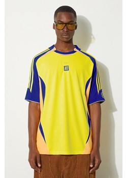 adidas Originals t-shirt adidas x NTS Radio Jersey 2 męski kolor żółty wzorzysty JI5146 ze sklepu PRM w kategorii T-shirty męskie - zdjęcie 173827225