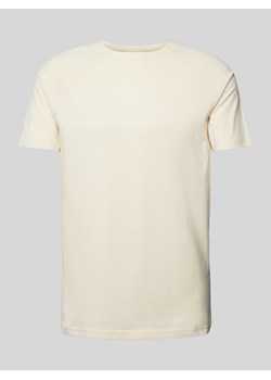 T-shirt z prążkowanym okrągłym dekoltem ze sklepu Peek&Cloppenburg  w kategorii T-shirty męskie - zdjęcie 173827325