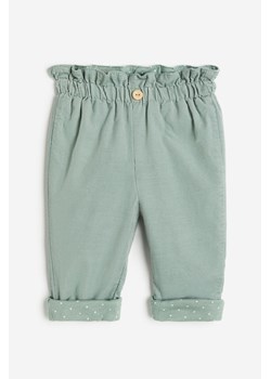 H & M - Sztruksowe spodnie z podszewką - Zielony ze sklepu H&M w kategorii Odzież dla niemowląt - zdjęcie 173827345