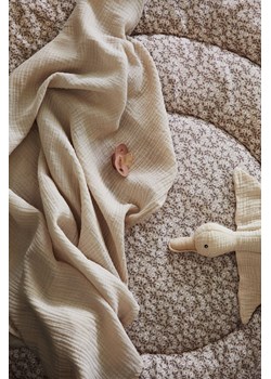 H & M - Kocyk przytulanka z bawełnianego muślinu - Beżowy ze sklepu H&M w kategorii Kocyki dziecięce - zdjęcie 173827348