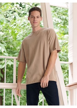 Sinsay - Koszulka oversize - beżowy ze sklepu Sinsay w kategorii T-shirty męskie - zdjęcie 173828757