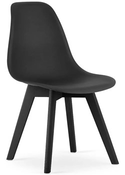 Komplet 4 szt. czarnych krzeseł do jadalni - Lajos 3S ze sklepu Edinos.pl w kategorii Krzesła - zdjęcie 173828939
