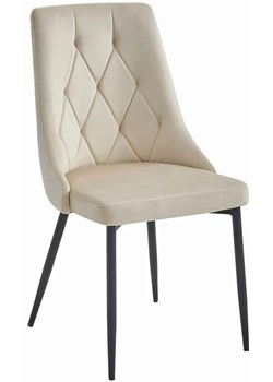 Beżowe metalowe krzesło pikowane - Imre 3X ze sklepu Edinos.pl w kategorii Krzesła - zdjęcie 173829158