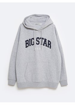 Bluza damska z kapturem z logo BIG STAR szara Rubialsa 901 ze sklepu Big Star w kategorii Bluzy damskie - zdjęcie 173831237