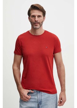 Tommy Hilfiger t-shirt męski kolor czerwony gładki MW0MW10800 ze sklepu ANSWEAR.com w kategorii T-shirty męskie - zdjęcie 173831867