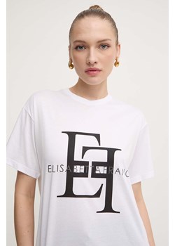 Elisabetta Franchi t-shirt damski kolor biały MA54N46E2 ze sklepu ANSWEAR.com w kategorii Bluzki damskie - zdjęcie 173832375