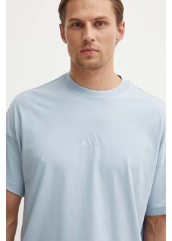 adidas t-shirt bawełniany All SZN męski kolor niebieski gładki IY4142 ze sklepu ANSWEAR.com w kategorii T-shirty męskie - zdjęcie 173832507