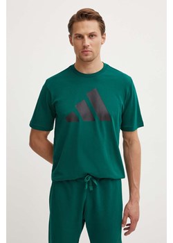 adidas t-shirt bawełniany męski kolor zielony z nadrukiem IY8585 ze sklepu ANSWEAR.com w kategorii T-shirty męskie - zdjęcie 173832517