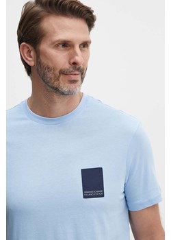 Armani Exchange t-shirt bawełniany męski kolor niebieski z aplikacją ze sklepu ANSWEAR.com w kategorii T-shirty męskie - zdjęcie 173832658