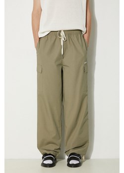 MKI MIYUKI ZOKU spodnie bawełniane Ripstop Cargo Trousers kolor zielony proste RIPSTOP.CARGO.TROUSERS ze sklepu PRM w kategorii Spodnie męskie - zdjęcie 173833105