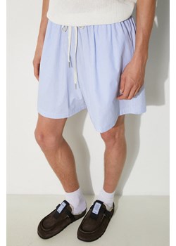 MKI MIYUKI ZOKU szorty bawełniane Striped Shorts kolor niebieski STRIPED.SHORTS ze sklepu PRM w kategorii Spodenki męskie - zdjęcie 173833107