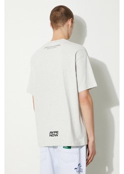 AAPE t-shirt bawełniany męski kolor szary melanżowy AAPTEM1414XAM ze sklepu PRM w kategorii T-shirty męskie - zdjęcie 173833125