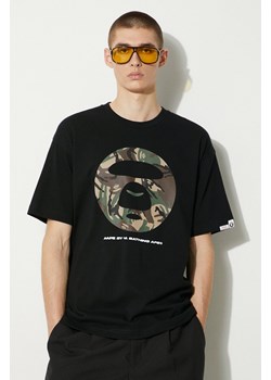 AAPE t-shirt bawełniany Basic Tee męski kolor czarny z nadrukiem AAPTEM1448XXM ze sklepu PRM w kategorii T-shirty męskie - zdjęcie 173833145
