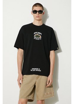 AAPE t-shirt bawełniany Basic Tee męski kolor czarny z nadrukiem AAPTEM1493XXM ze sklepu PRM w kategorii T-shirty męskie - zdjęcie 173833167