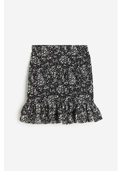 H & M - Elastycznie marszczona spódnica z szyfonu - Czarny ze sklepu H&M w kategorii Spódnice dziewczęce - zdjęcie 173833186