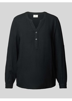 Bluzka z krótką listwą guzikową model ‘milia’ ze sklepu Peek&Cloppenburg  w kategorii Bluzki damskie - zdjęcie 173833339