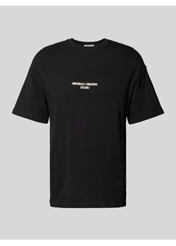 T-shirt o kroju oversized z prążkowanym,okrągłym dekoltem model ‘NOTO’ ze sklepu Peek&Cloppenburg  w kategorii T-shirty męskie - zdjęcie 173833488