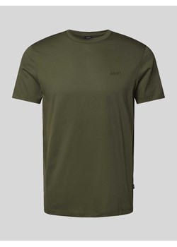 T-shirt z prążkowanym,okrągłym dekoltem model ‘Cosmo’ ze sklepu Peek&Cloppenburg  w kategorii T-shirty męskie - zdjęcie 173833617