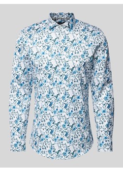 Koszula biznesowa o kroju super slim fit z tkaniny two-ply z kołnierzykiem typu kent ze sklepu Peek&Cloppenburg  w kategorii Koszule męskie - zdjęcie 173833645