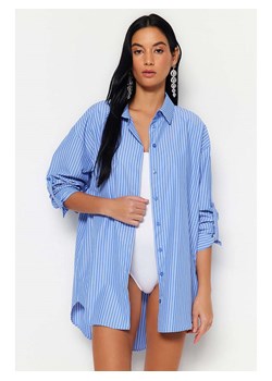 trendyol Bluzka w kolorze niebieskim ze sklepu Limango Polska w kategorii Koszule damskie - zdjęcie 173833886