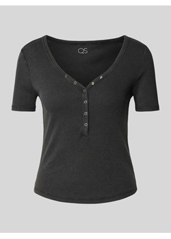 T-shirt z dekoltem w serek model ‘Serafino’ ze sklepu Peek&Cloppenburg  w kategorii Bluzki damskie - zdjęcie 173836845