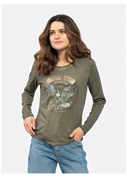 KEY LARGO Koszulka &quot;Stop&quot; w kolorze khaki ze sklepu Limango Polska w kategorii Bluzki damskie - zdjęcie 173837116