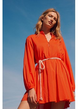 H & M - Sukienka z makramowym paskiem - Pomarańczowy ze sklepu H&M w kategorii Sukienki - zdjęcie 173837565