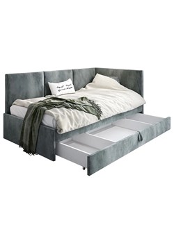 Szara sofa z funkcją spania i pojemnikiem Huzox 7X - 4 rozmiary ze sklepu Edinos.pl w kategorii Łóżka i materace - zdjęcie 173837587