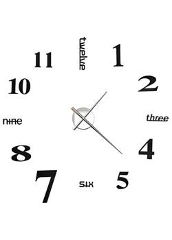 Stylowy czarny zegar ścienny 100cm - Roraz 4X ze sklepu Edinos.pl w kategorii Zegary - zdjęcie 173837749