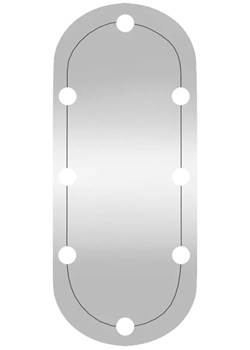 Nowoczesne srebrne lustro z oświetleniem LED 30x70 cm D6-R47 ze sklepu Edinos.pl w kategorii Lustra - zdjęcie 173837805