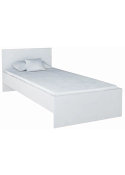 Białe łóżko z zagłówkiem - Lombi 90x200 ze sklepu Edinos.pl w kategorii Łóżka i materace - zdjęcie 173837929