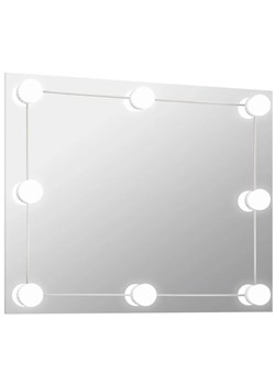 Nowoczesne wiszące lustro z oświetleniem LED 70x50 cm E2-E65 ze sklepu Edinos.pl w kategorii Lustra - zdjęcie 173837965