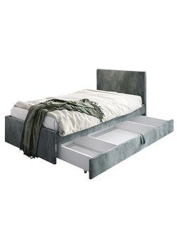 Szare tapicerowane łóżko z pojemnikiem Sorento 8X - 3 rozmiary ze sklepu Edinos.pl w kategorii Łóżka i materace - zdjęcie 173838057