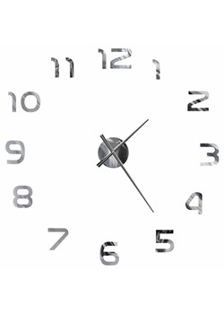 Nowoczesny srebrny zegar ścienny 100 cm - Roraz 3X ze sklepu Edinos.pl w kategorii Zegary - zdjęcie 173838349