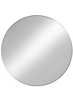 Srebrne okrągłe lustro ścienne - Ekola 6 rozmiarów ze sklepu Edinos.pl w kategorii Lustra - zdjęcie 173839676