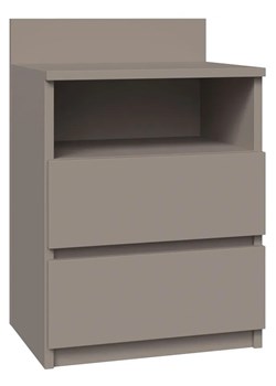 Minimalistyczna Szafka Nocna 40 Cm Glina 20 Cm Połysk R7-L30 ze sklepu Edinos.pl w kategorii Stoliki i szafki nocne - zdjęcie 173839987