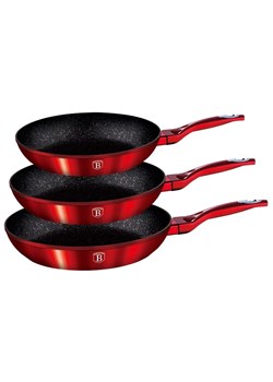 Granitowe patelnie 3 sztuki na indukcję D7-N60 ze sklepu Edinos.pl w kategorii Naczynia - zdjęcie 173840015